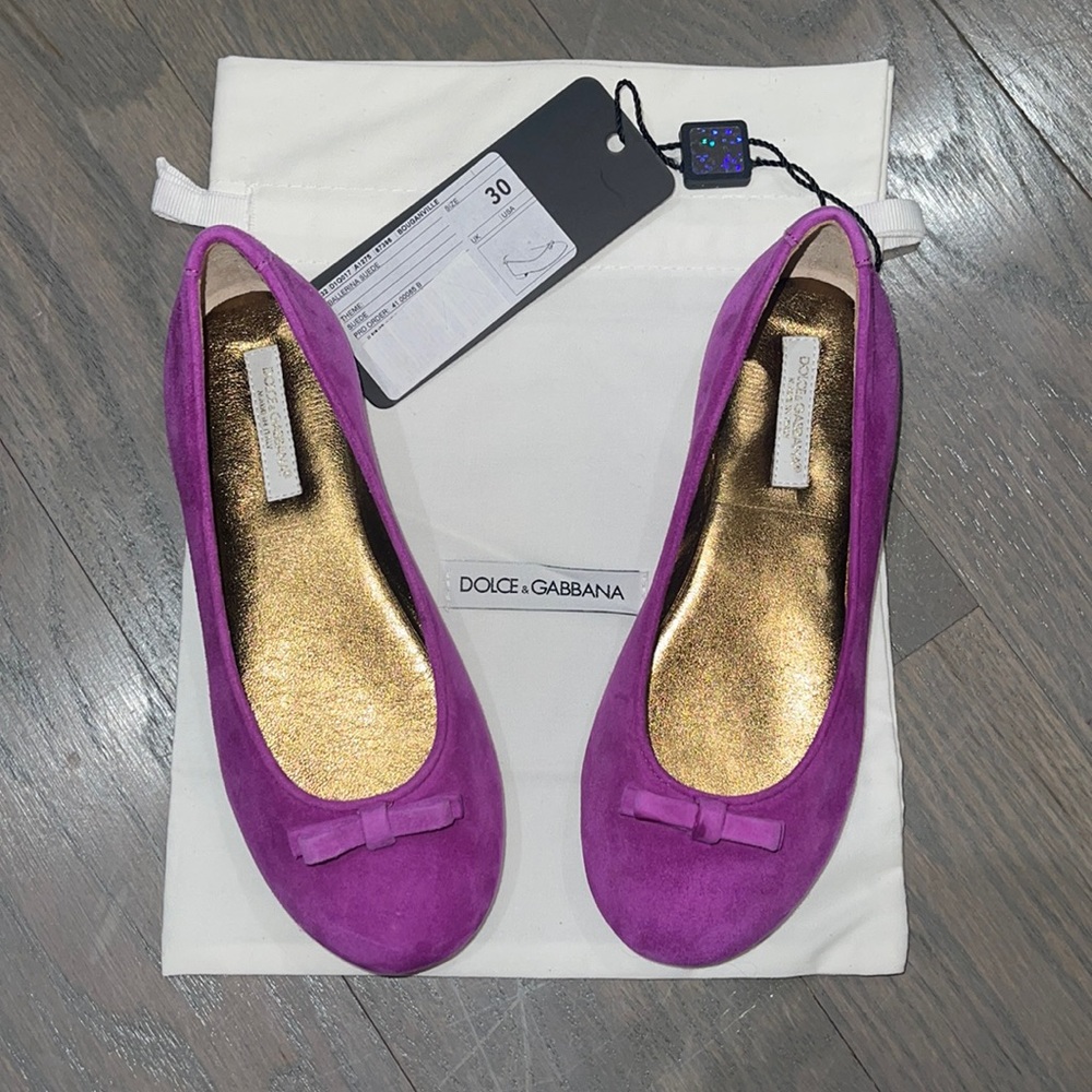 Dolce and gabbana ballerina suede flats